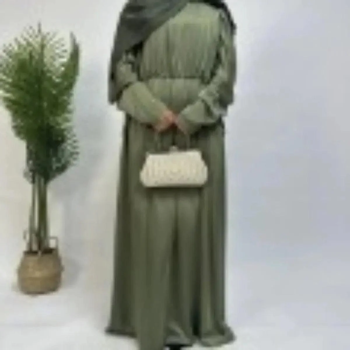 Armani Abaya: Perfect Satin Abaya With A Drawstring (MA039) - Image 3