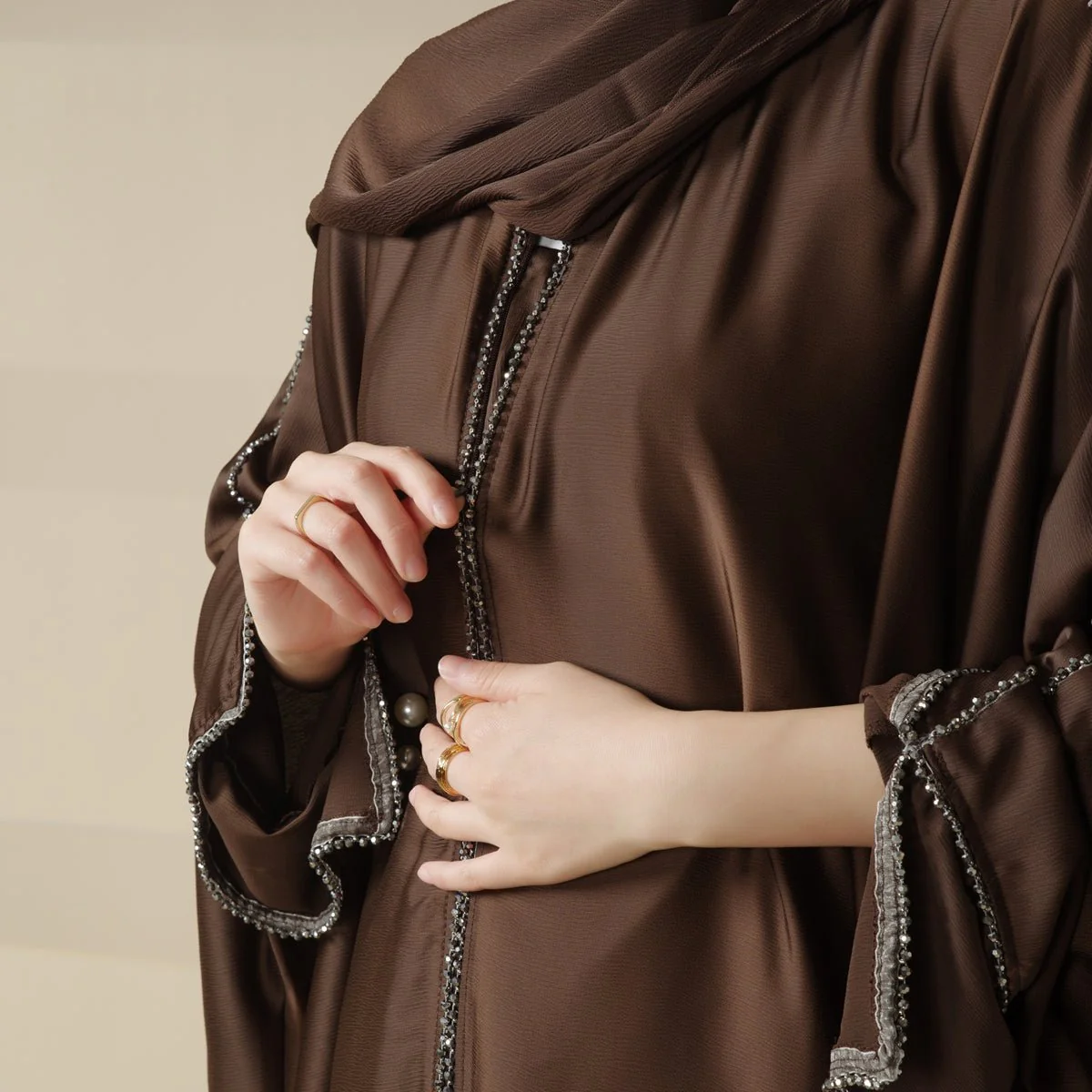 Batwing Abaya With Matching Hijab | Batwing Sleeve Abaya (MA041) - Image 12