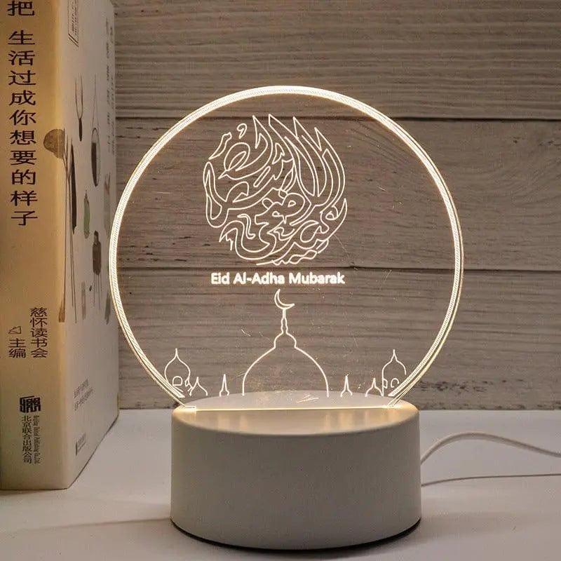 MR012 Ramadan 3D Led Night Light,USB 16 Color Change Remote Control Light - Image 12