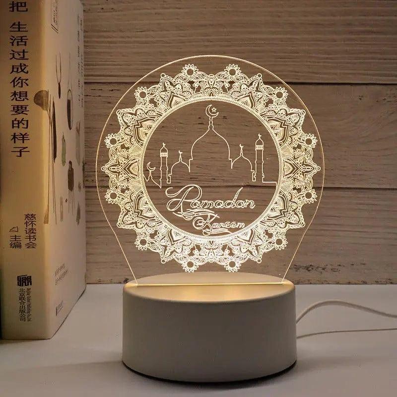 MR012 Ramadan 3D Led Night Light,USB 16 Color Change Remote Control Light - Image 13