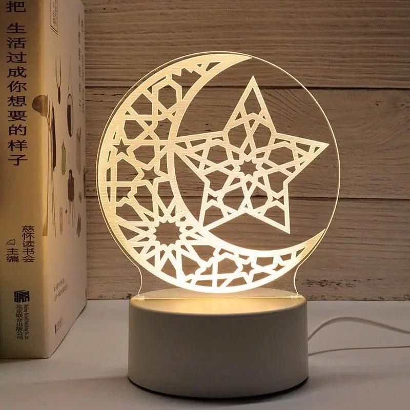 MR012 Ramadan 3D Led Night Light,USB 16 Color Change Remote Control Light - Image 14