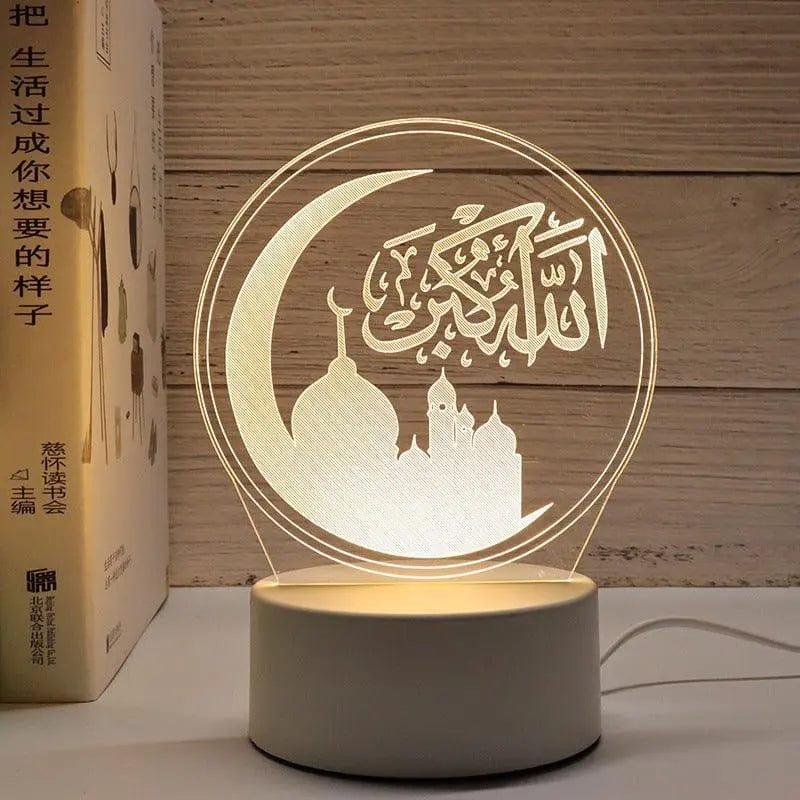 MR012 Ramadan 3D Led Night Light,USB 16 Color Change Remote Control Light - Image 15