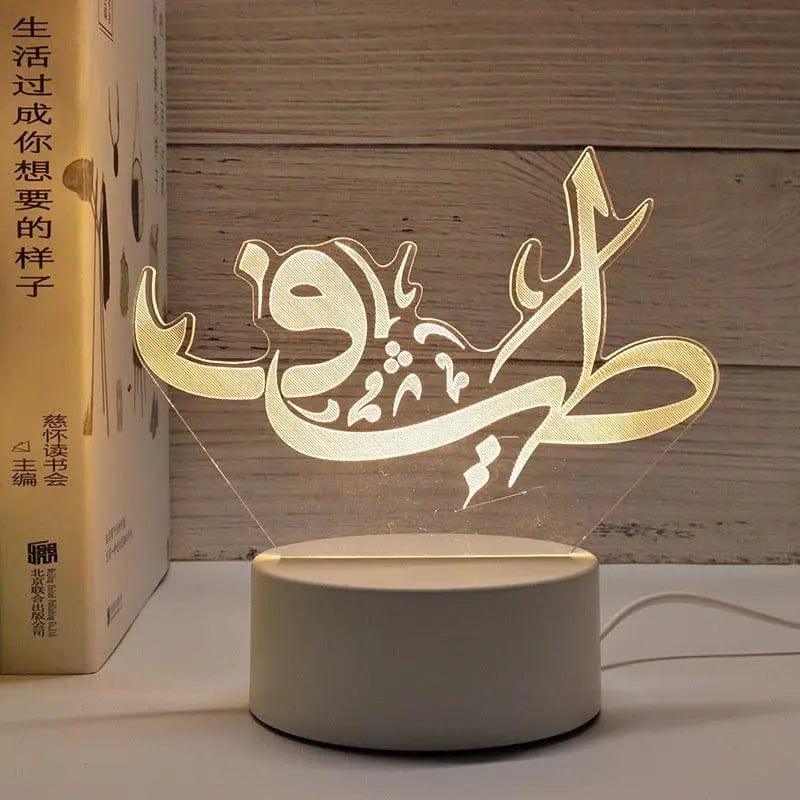 MR012 Ramadan 3D Led Night Light,USB 16 Color Change Remote Control Light - Image 16