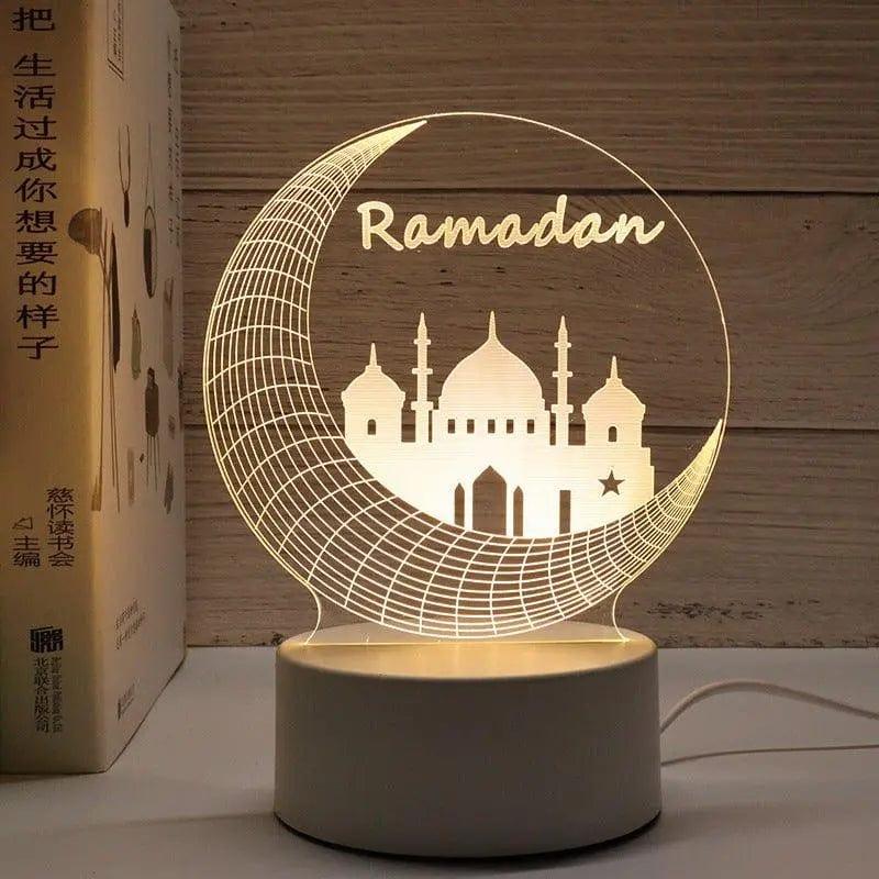 MR012 Ramadan 3D Led Night Light,USB 16 Color Change Remote Control Light - Image 17