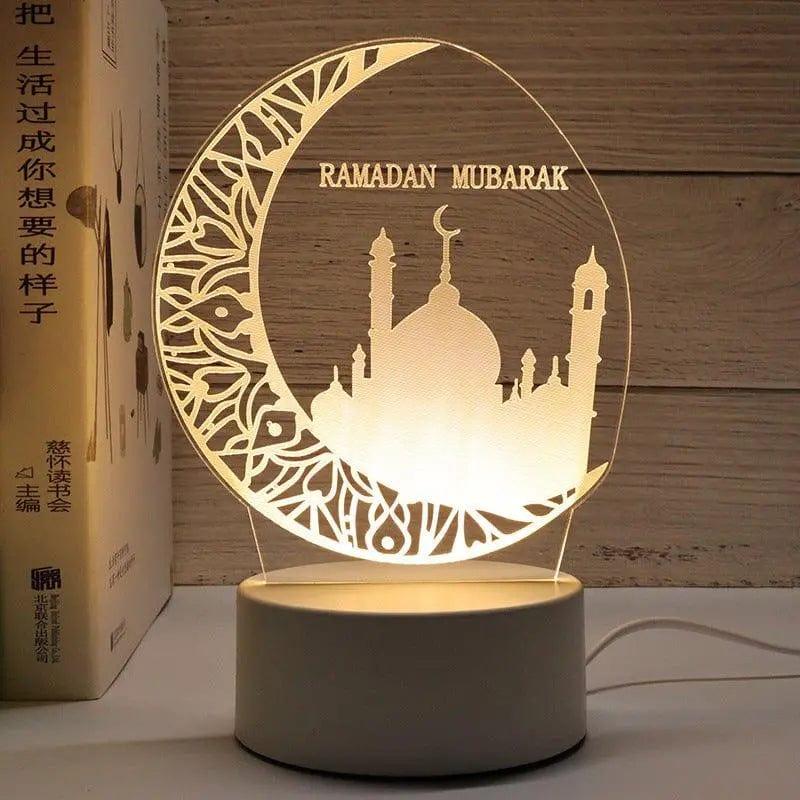 MR012 Ramadan 3D Led Night Light,USB 16 Color Change Remote Control Light - Image 19