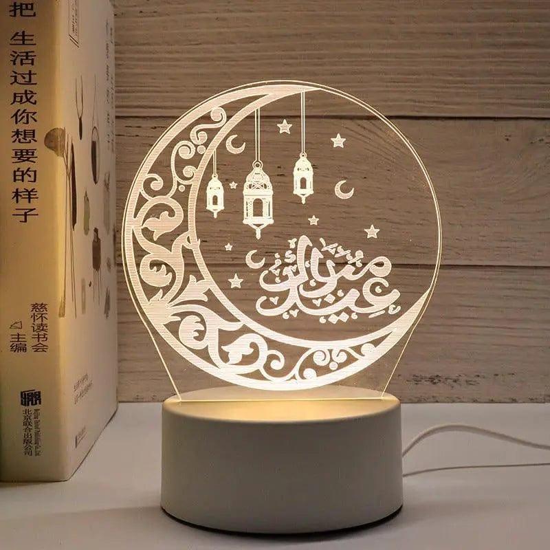 MR012 Ramadan 3D Led Night Light,USB 16 Color Change Remote Control Light - Image 20