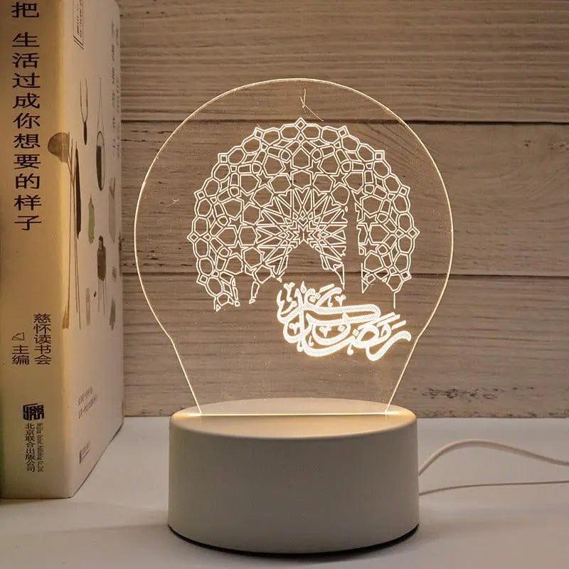 MR012 Ramadan 3D Led Night Light,USB 16 Color Change Remote Control Light - Image 21