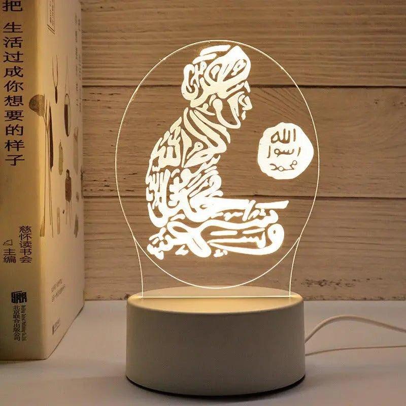 MR012 Ramadan 3D Led Night Light,USB 16 Color Change Remote Control Light - Image 23