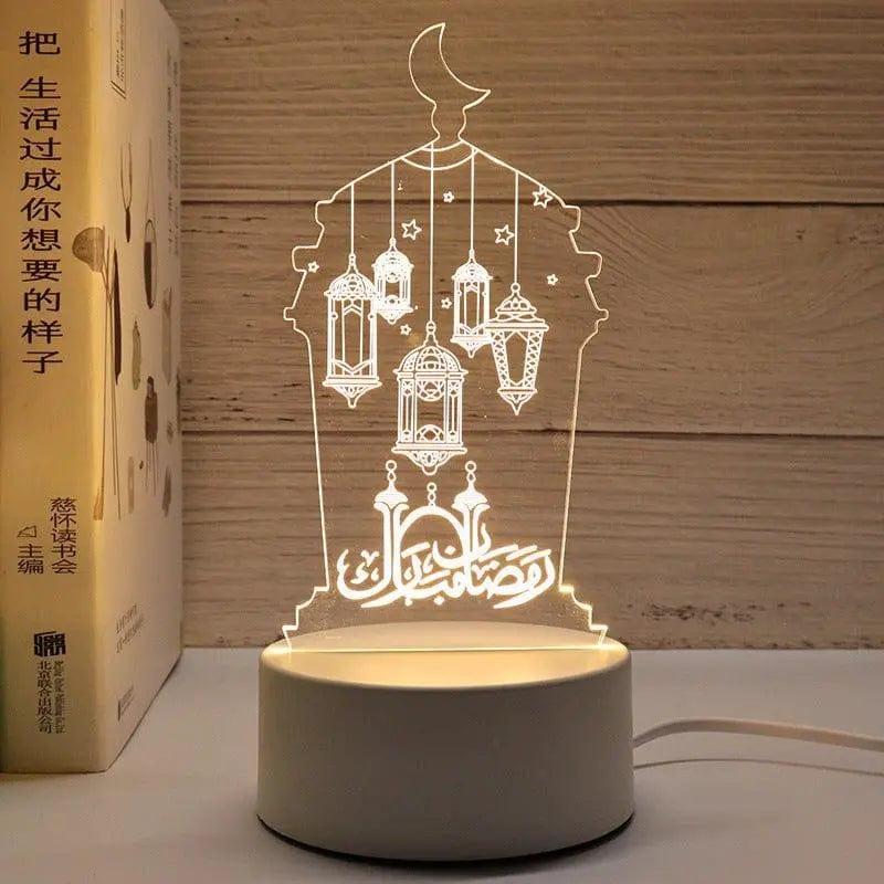 MR012 Ramadan 3D Led Night Light,USB 16 Color Change Remote Control Light - Image 3