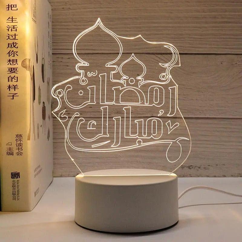 MR012 Ramadan 3D Led Night Light,USB 16 Color Change Remote Control Light - Image 4