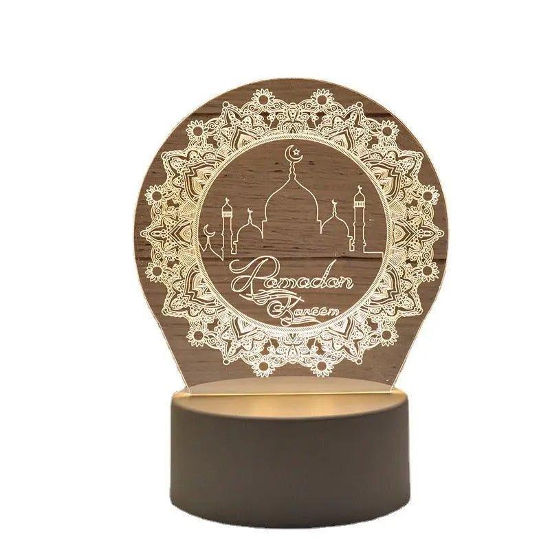 MR012 Ramadan 3D Led Night Light,USB 16 Color Change Remote Control Light - Image 5