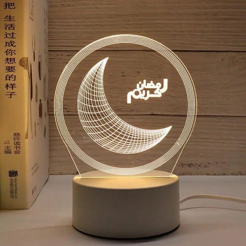 MR012 Ramadan 3D Led Night Light,USB 16 Color Change Remote Control Light - Image 6