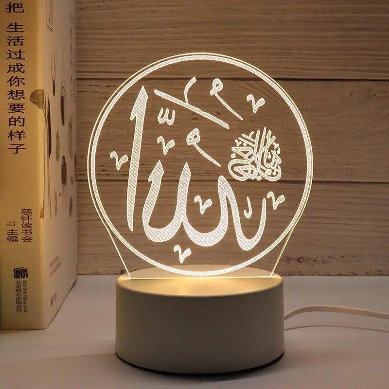 MR012 Ramadan 3D Led Night Light,USB 16 Color Change Remote Control Light - Image 8