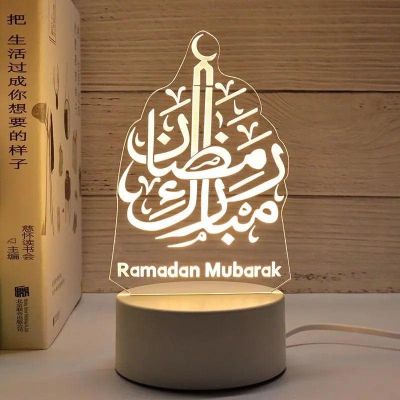 MR012 Ramadan 3D Led Night Light,USB 16 Color Change Remote Control Light - Image 9