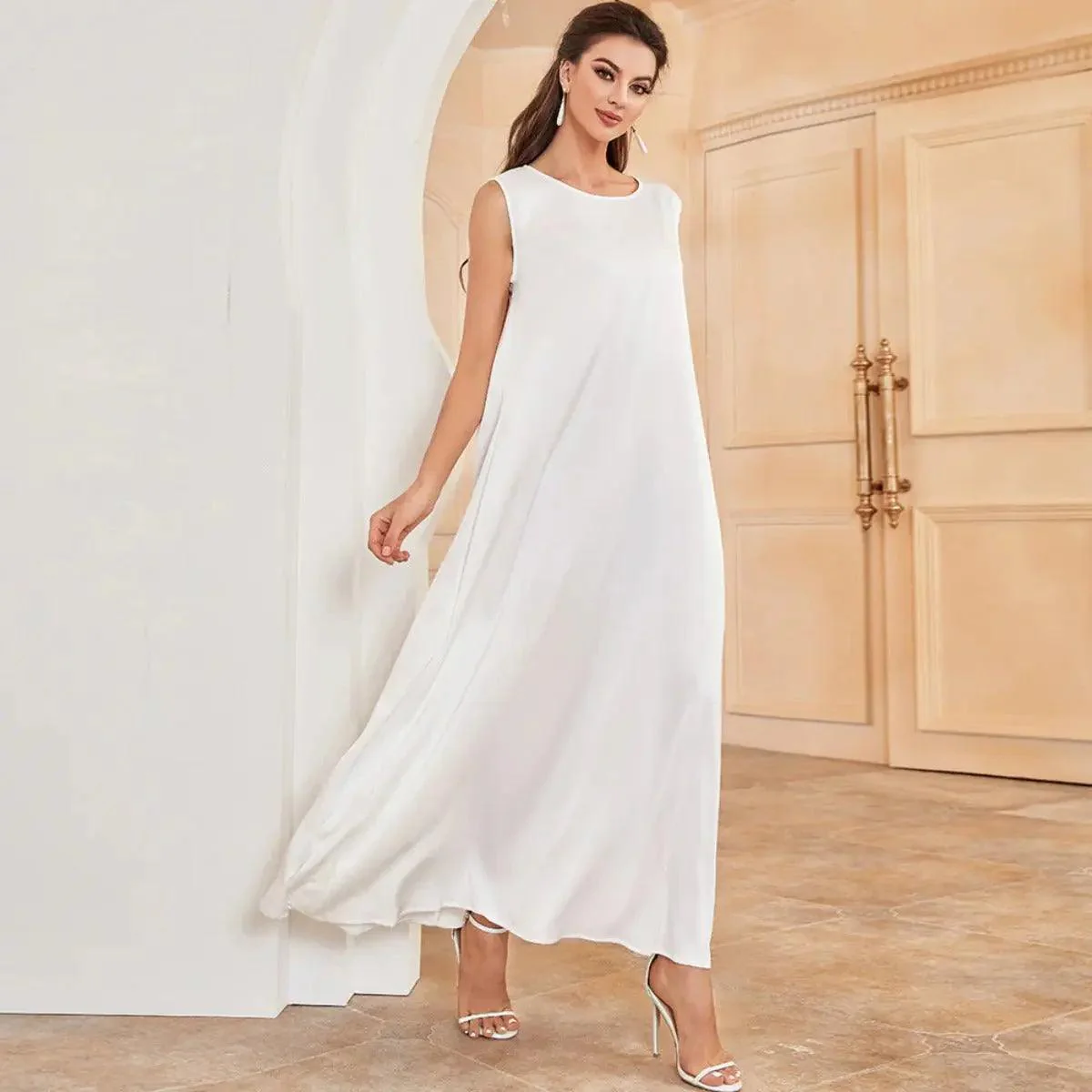Satin Sleeveless Inner Dress (MA037) - Image 4