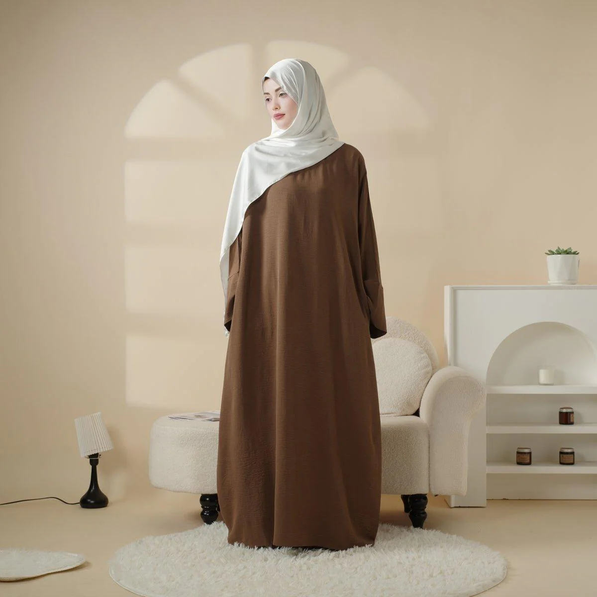 Simple Vintage Pleated Abaya (MA042) - Image 4
