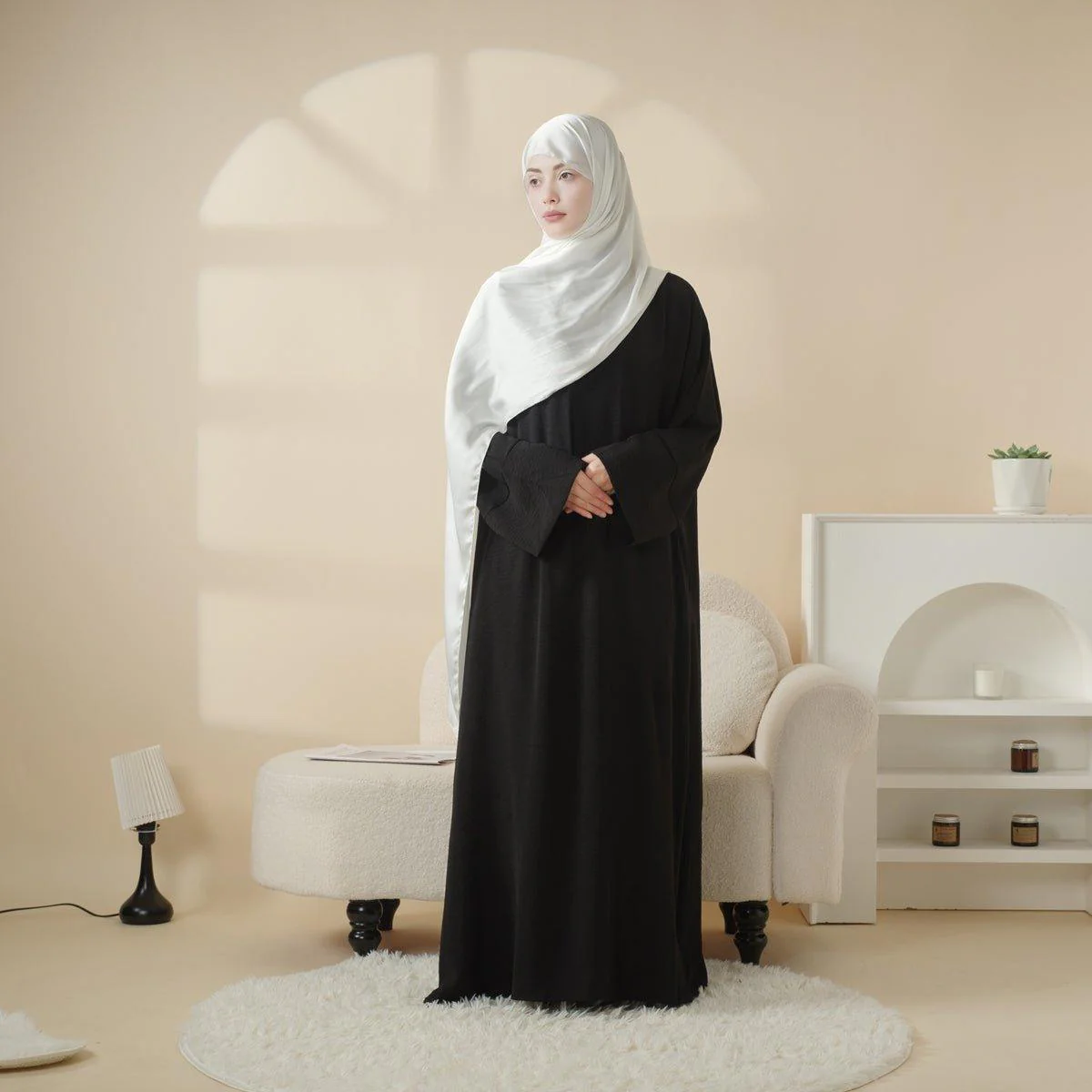 Simple Vintage Pleated Abaya (MA042) - Image 5