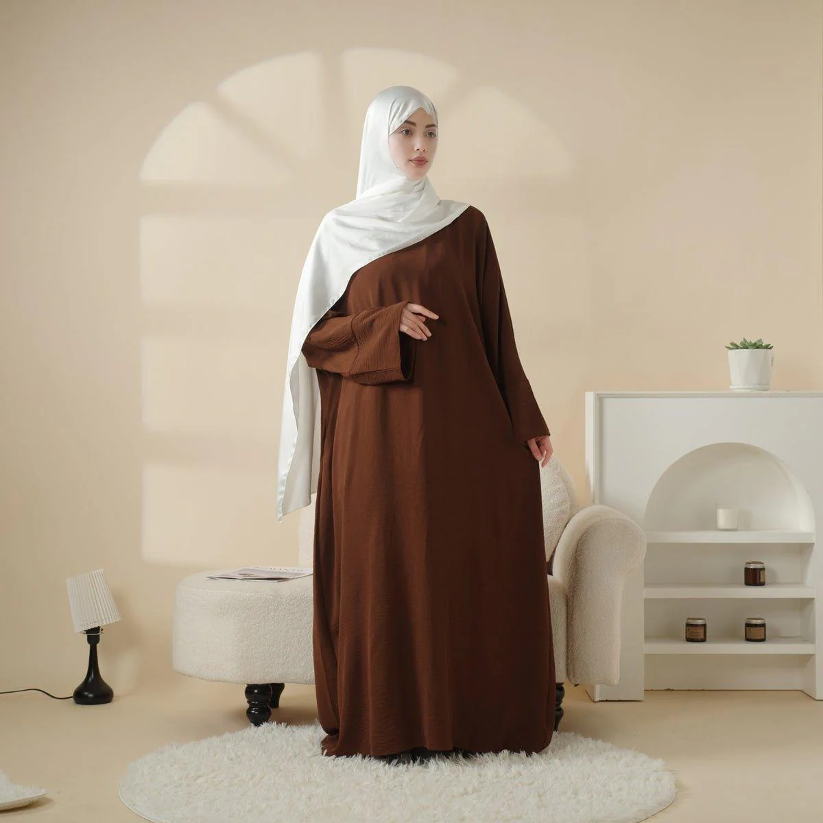 Simple Vintage Pleated Abaya (MA042) - Image 9