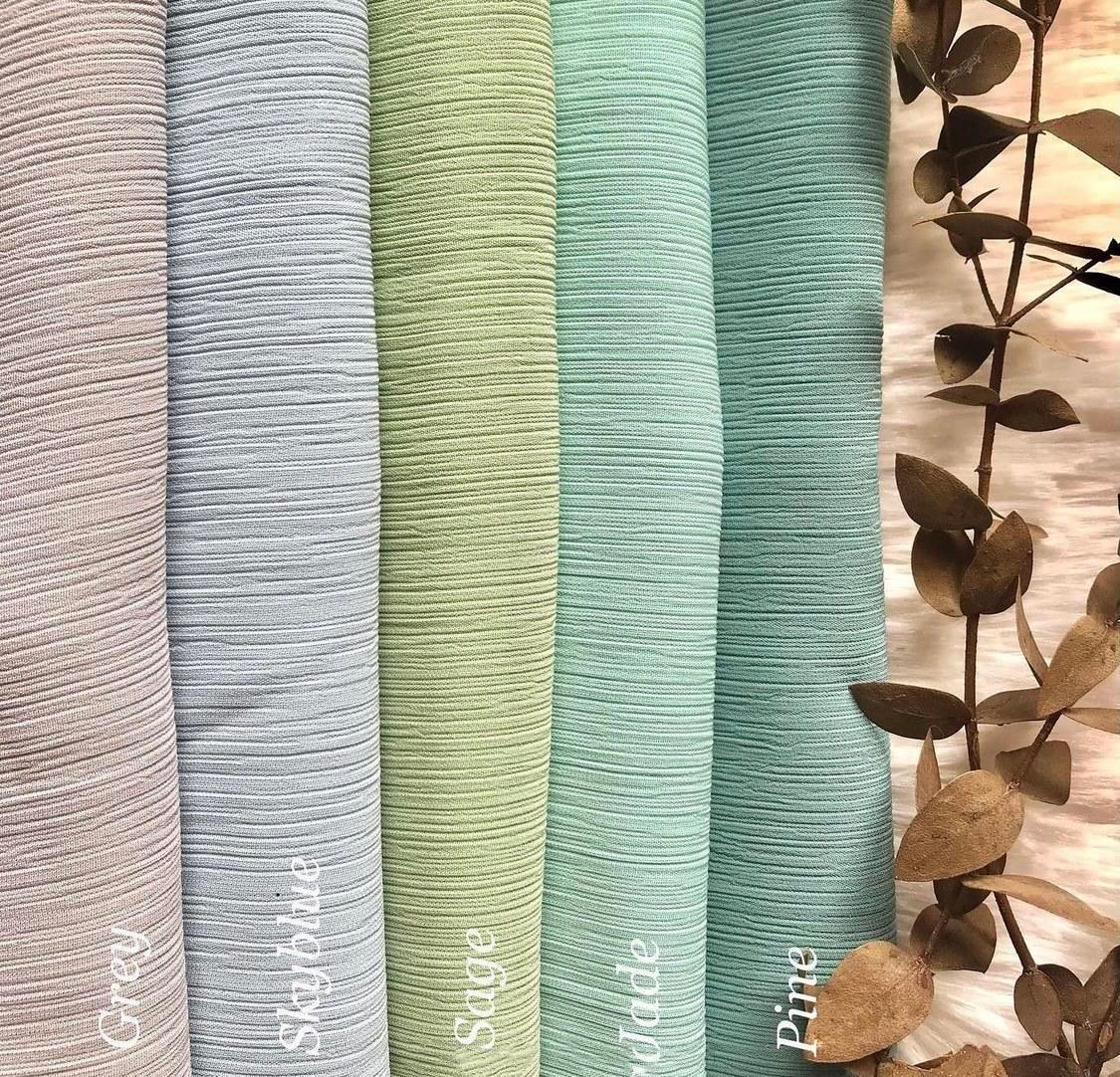 Crepe Scarf Crinkle Chiffon Hijab for Women Shawls Ripple Pleated (MH003) - Image 3