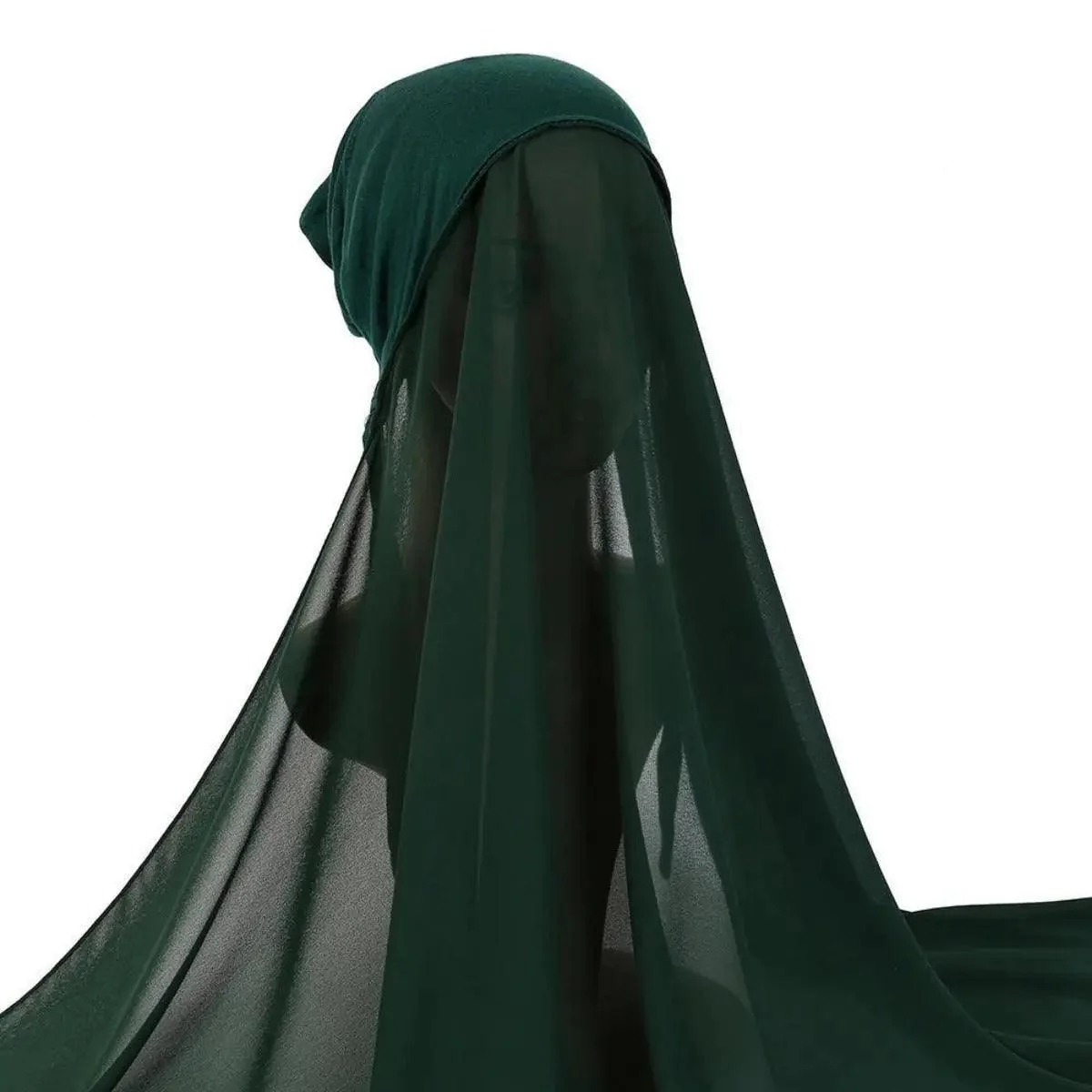Chiffon Instant Hijab with Modal Undercap (MH004) - Image 3