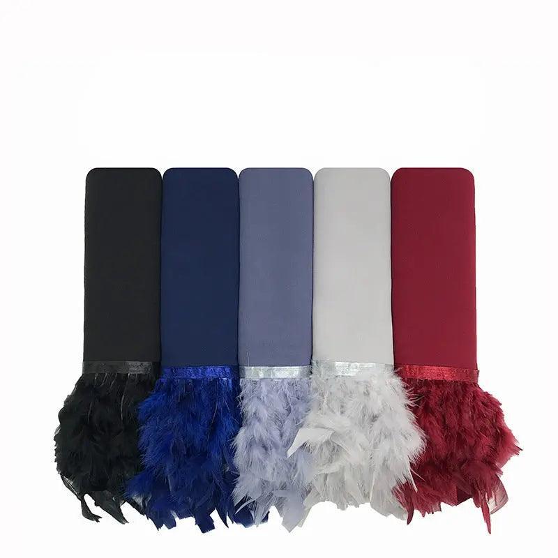 Chiffon Scarves Feather Scarf Hijab (MH039) - Image 3