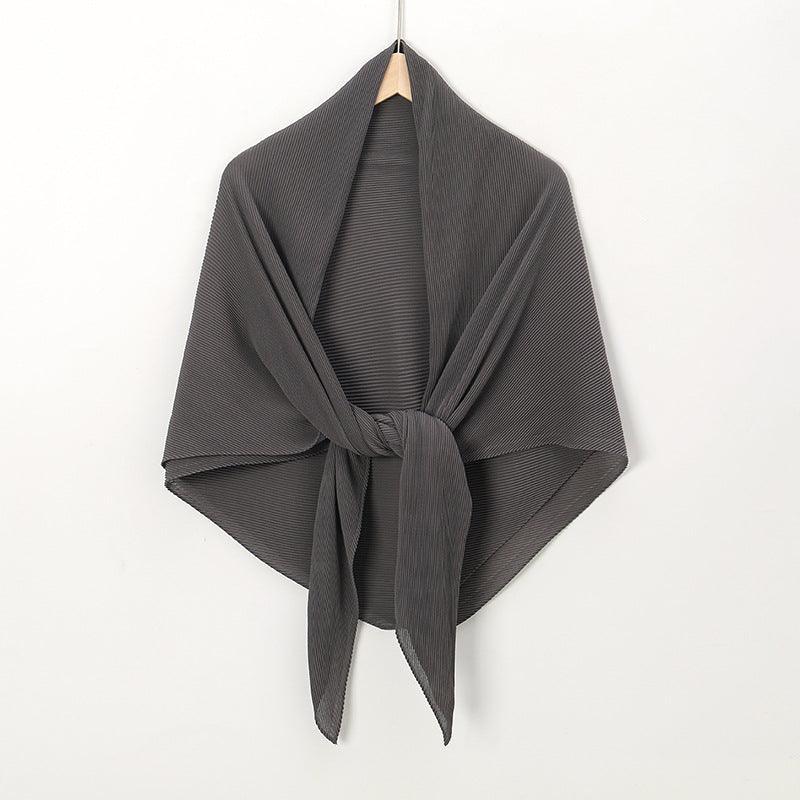 Solid Color Crinkle Chiffon Hijab - Lightweight Scarf for Women (MH040) - Image 18