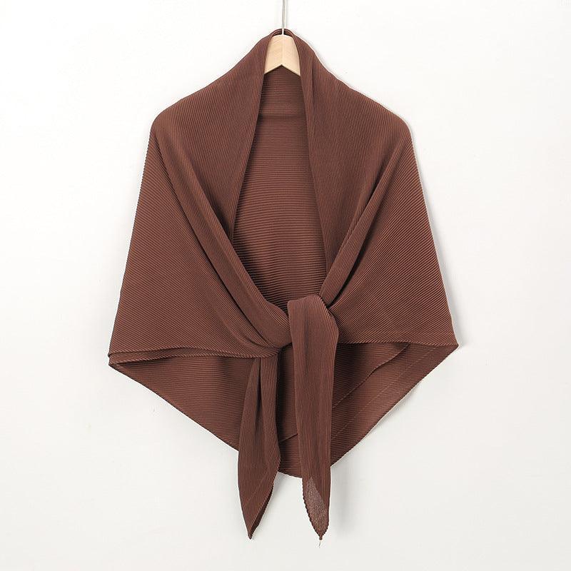 Solid Color Crinkle Chiffon Hijab - Lightweight Scarf for Women (MH040) - Image 19