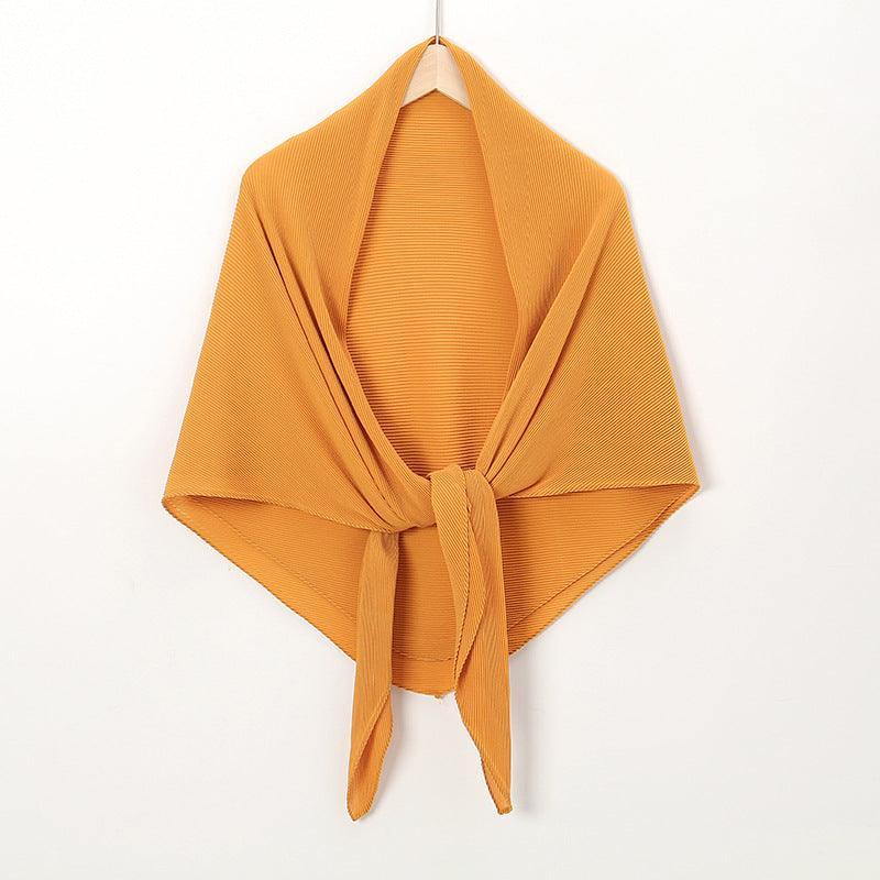 Solid Color Crinkle Chiffon Hijab - Lightweight Scarf for Women (MH040) - Image 25