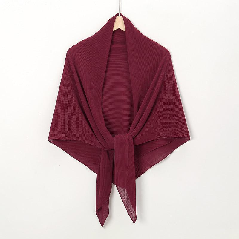 Solid Color Crinkle Chiffon Hijab - Lightweight Scarf for Women (MH040) - Image 7