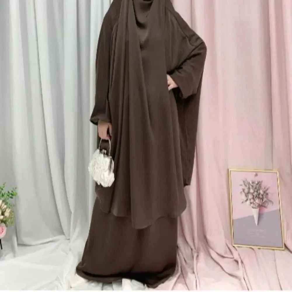 MJ008  Nida Fabric 2-Piece Set Jilbab - Image 11
