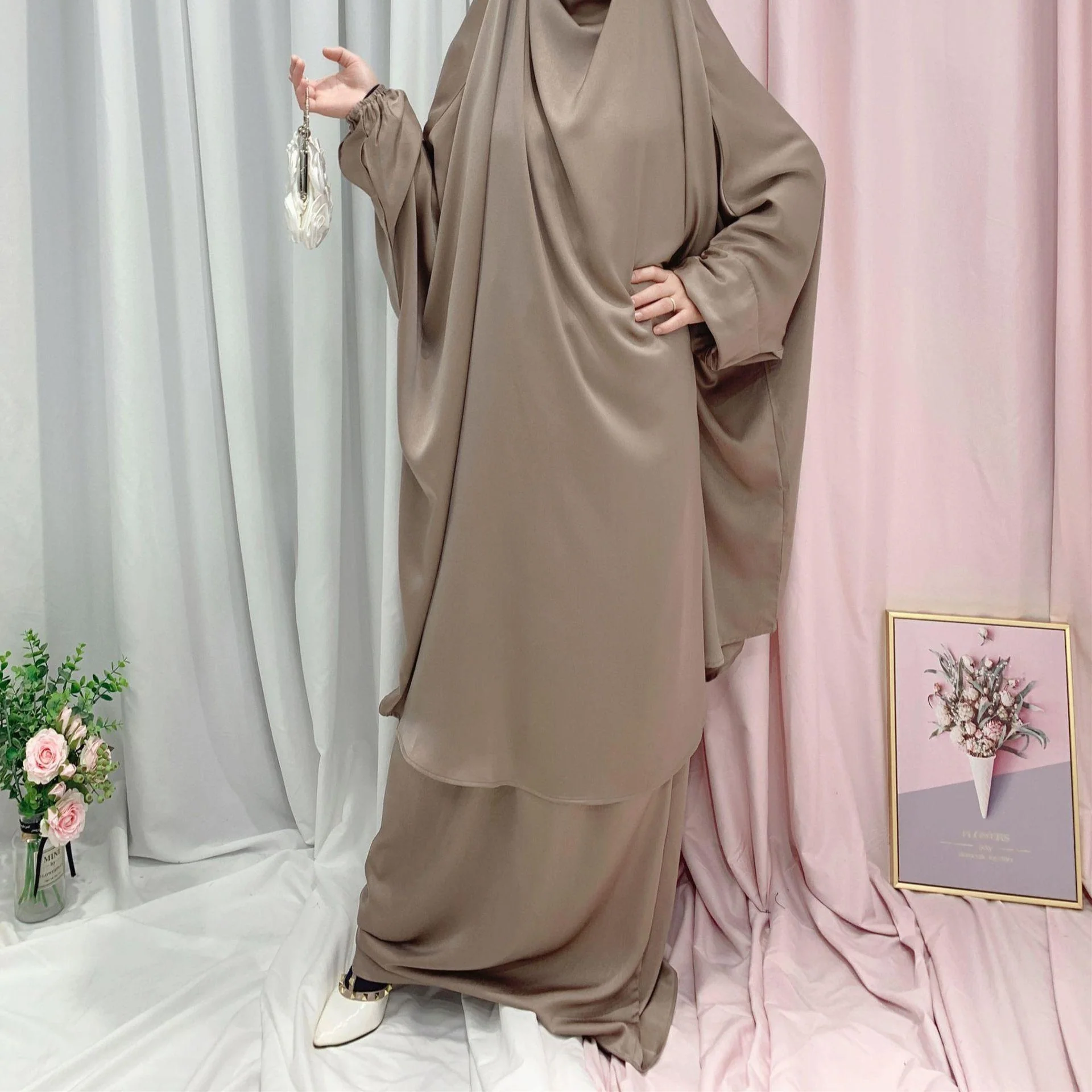 MJ008  Nida Fabric 2-Piece Set Jilbab - Image 7