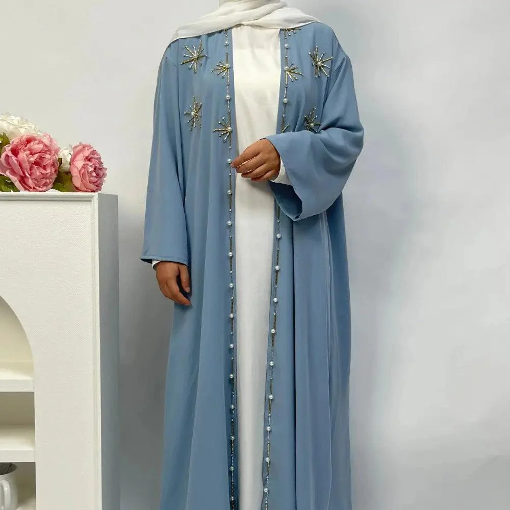 Nida Pearl 4-Piece Set Open Abaya (MOA012) - Image 10