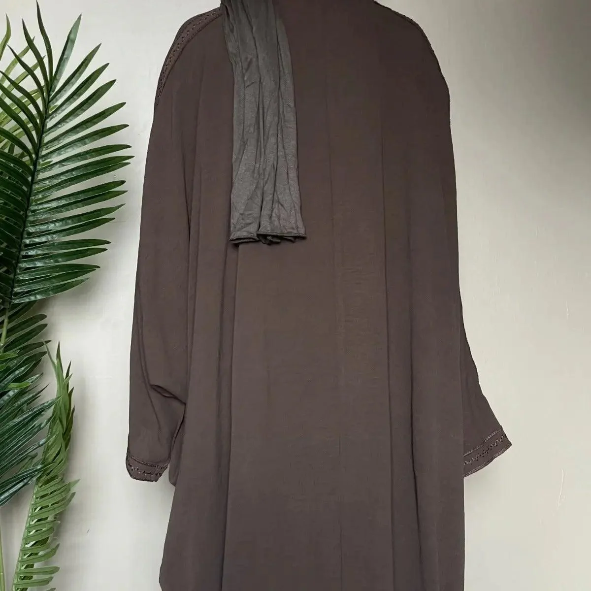 Batwing Sleeve Embroidered Open Abaya (MOA015) - Image 12
