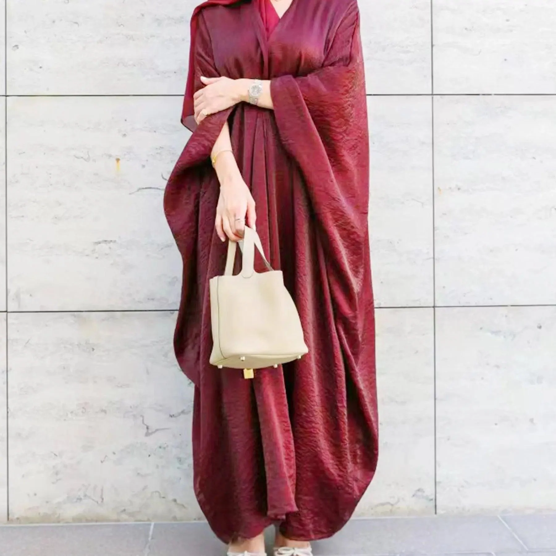 Rayon Oversize Open Abaya (MOA032) - Image 4