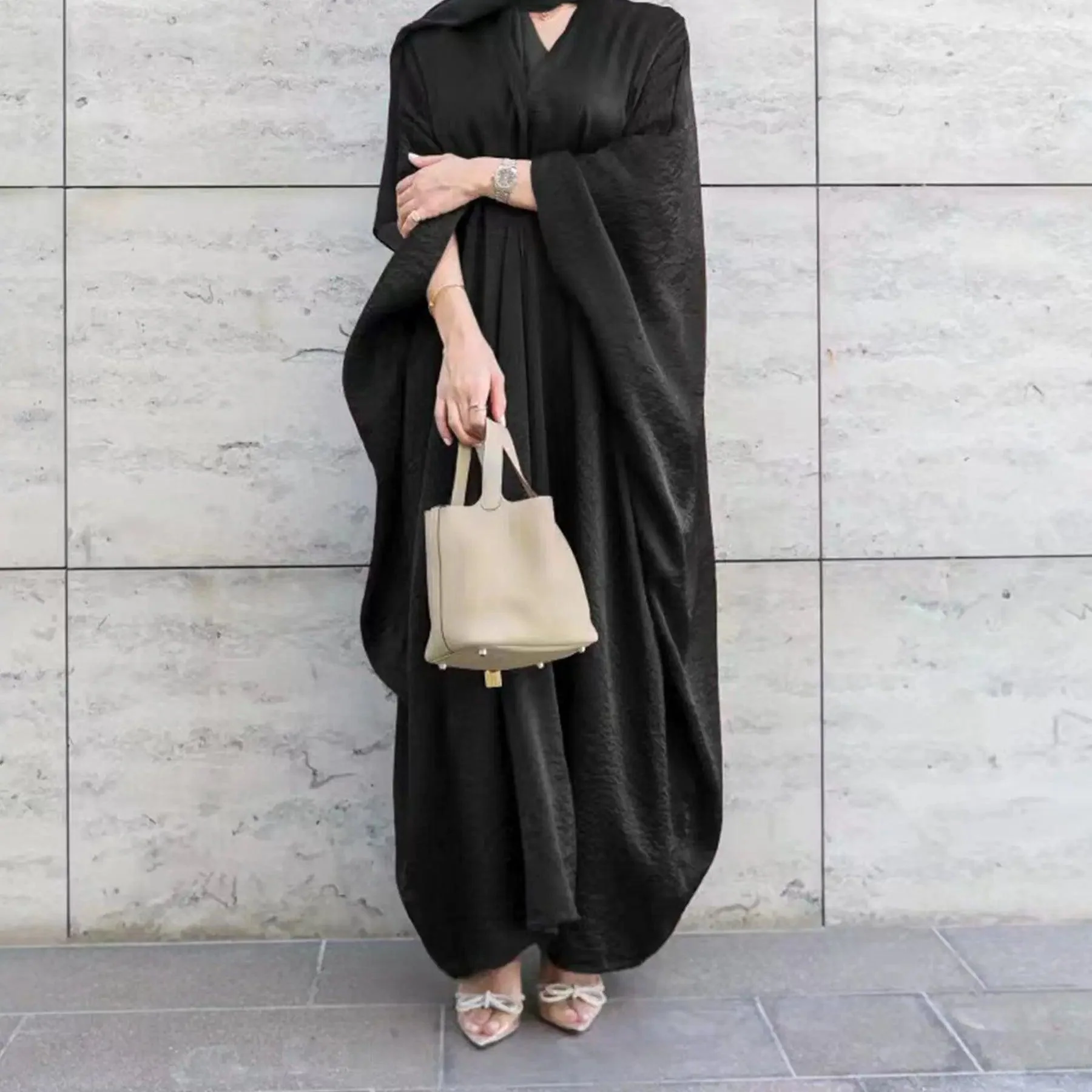 Rayon Oversize Open Abaya (MOA032) - Image 6