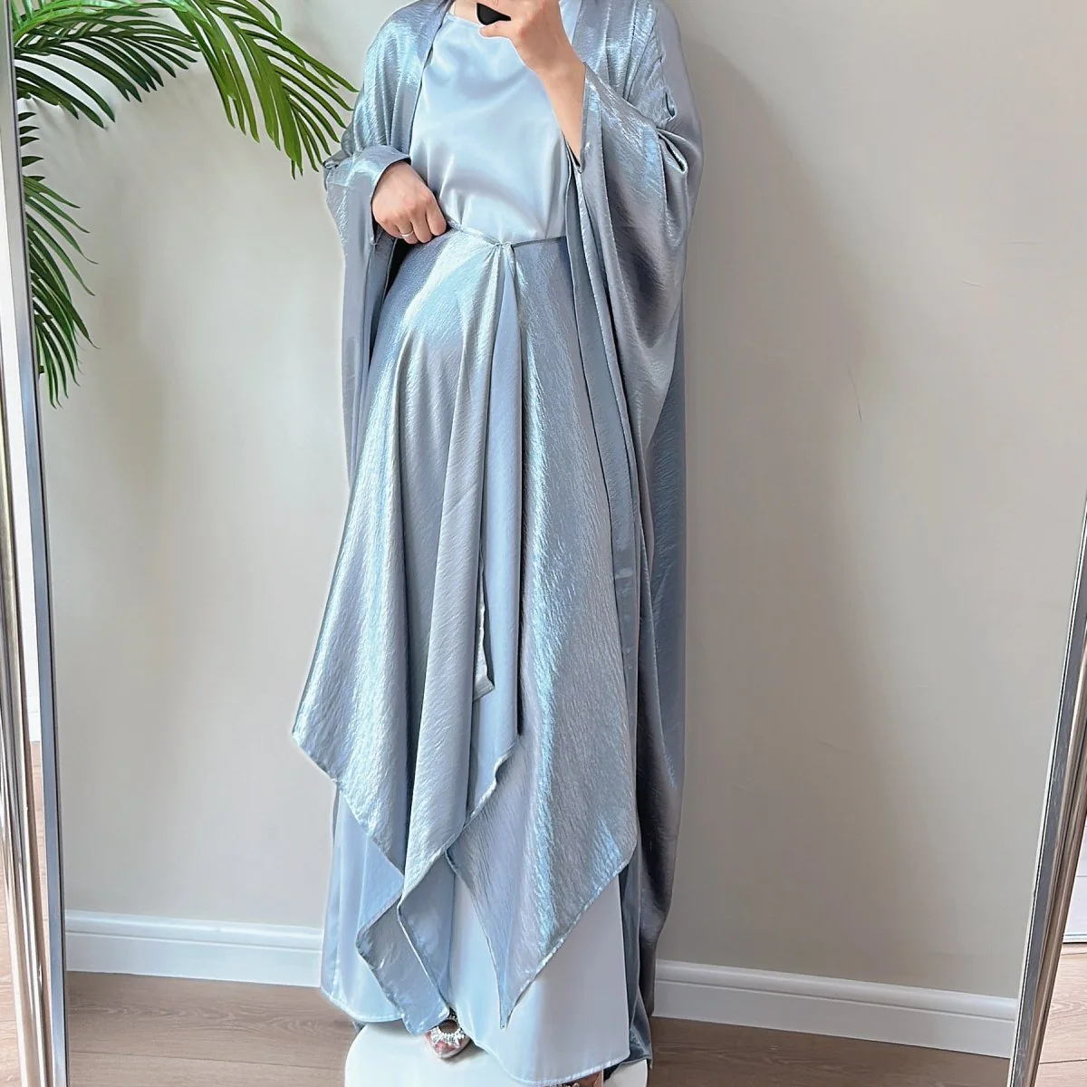 Rayon Oversize Open Abaya (MOA032) - Image 7