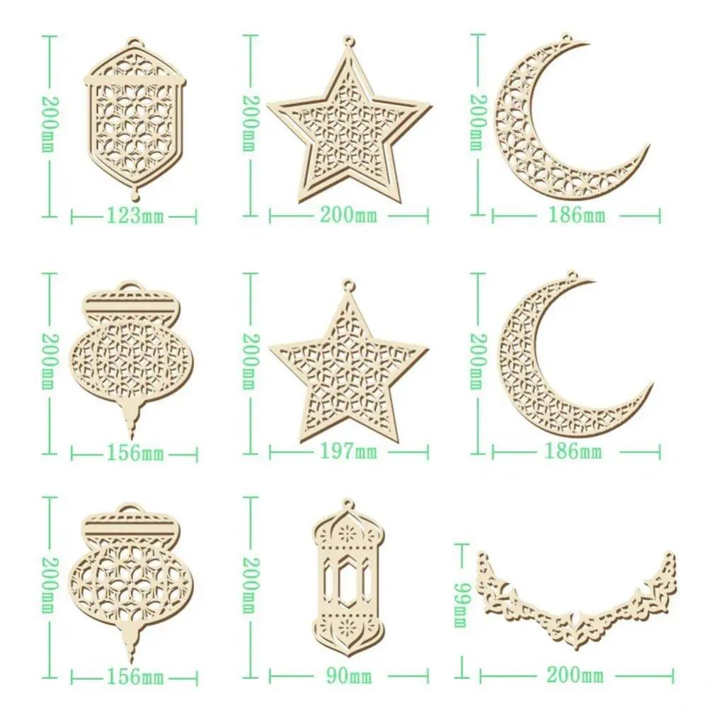 MR020 Wooden Ramadan & Eid Mubarak Decoration - Image 9