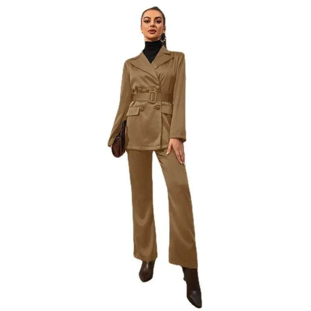 MS012 Formal Four Piece Office Lady Suit Set Work Blazer Jacket Pant - Image 7