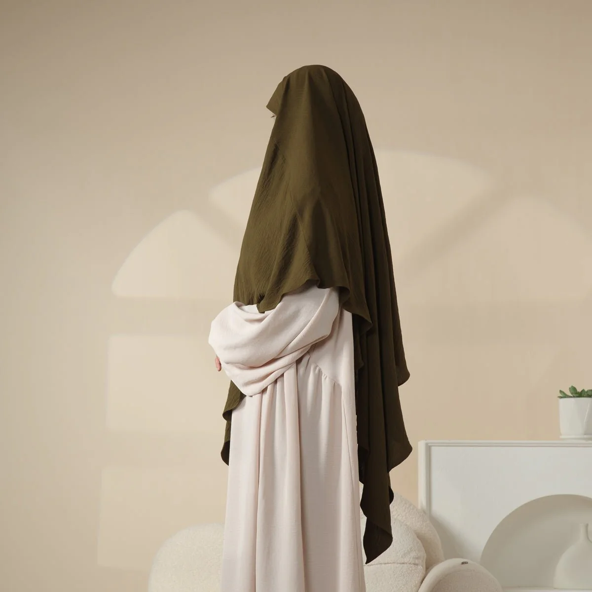 New Crepe 1-Layer Khimar | Soft Crepe Material Khimar (MK009) - Image 19