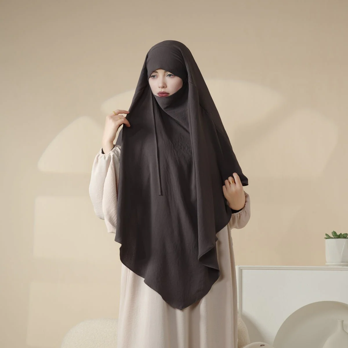 New Crepe 1-Layer Khimar | Soft Crepe Material Khimar (MK009) - Image 20