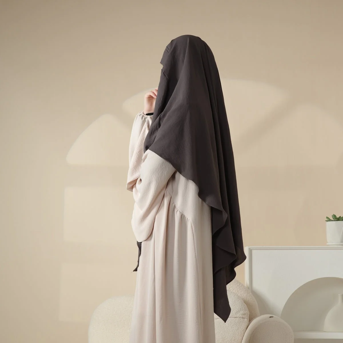 New Crepe 1-Layer Khimar | Soft Crepe Material Khimar (MK009) - Image 21