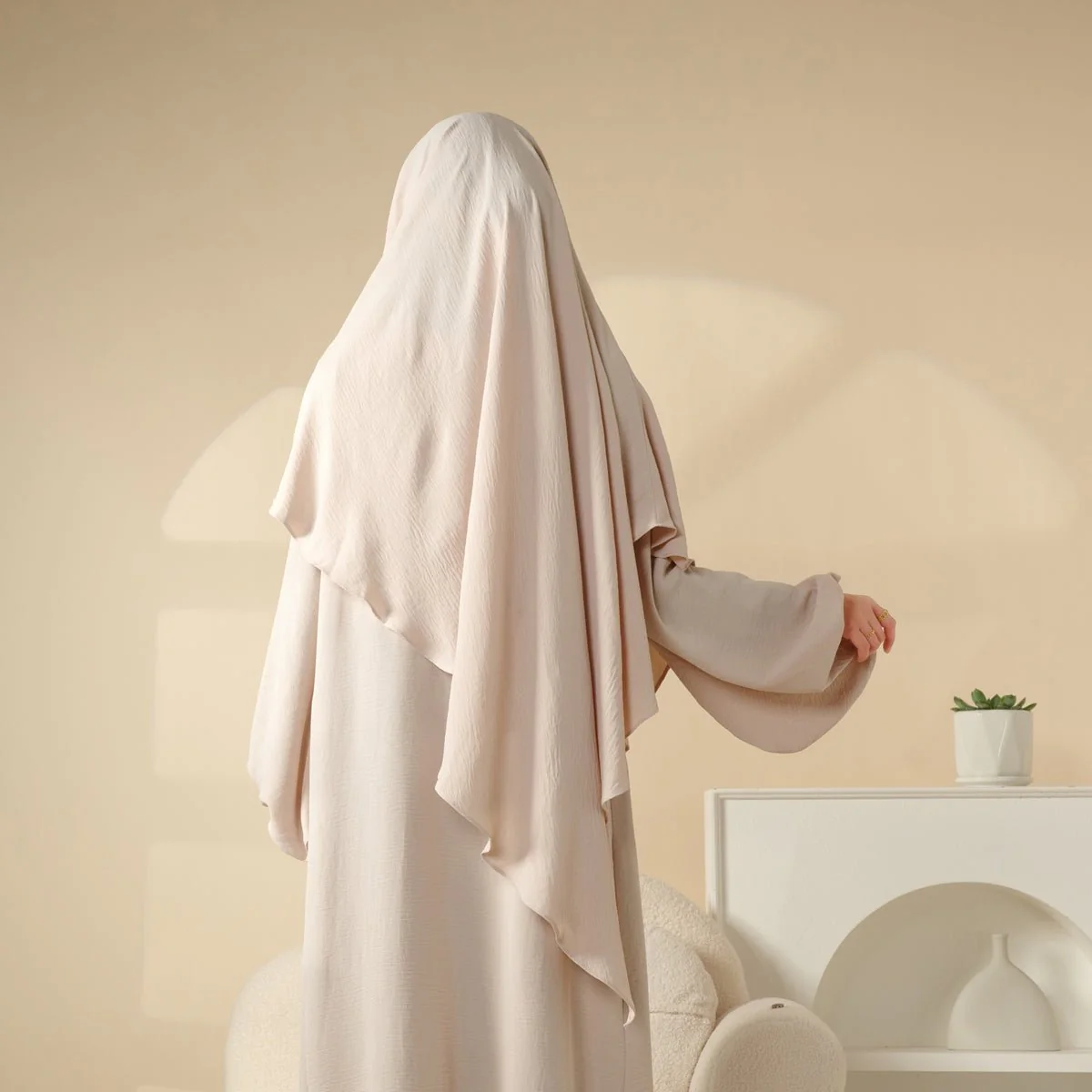 New Crepe 1-Layer Khimar | Soft Crepe Material Khimar (MK009) - Image 6