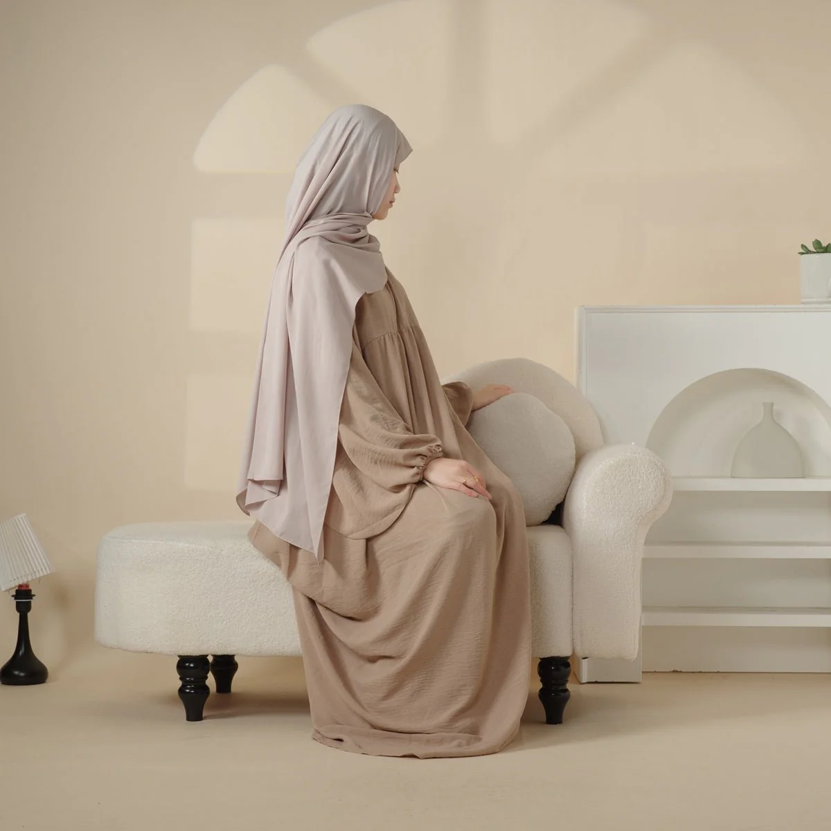Reversible Abaya Made With Crepe Fabric (MA035) - Image 15
