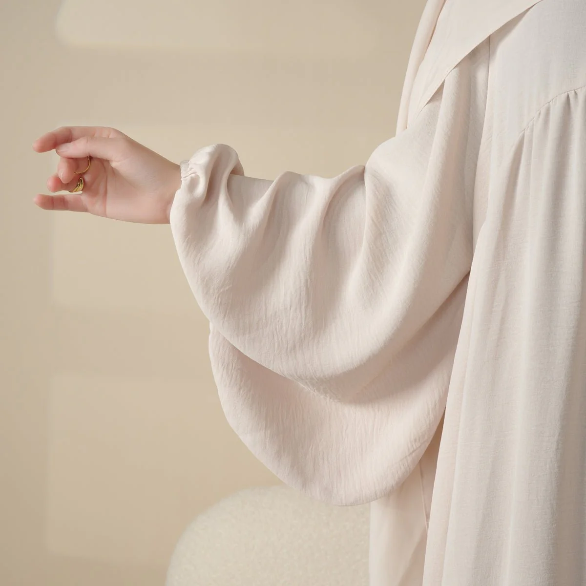 Reversible Abaya Made With Crepe Fabric (MA035) - Image 19