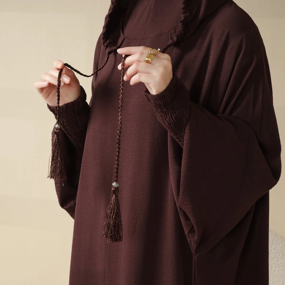 Solid Stylish Jilbab With A Hood | Crepe Jilbab With Attached Hood (MJ015) - Image 13